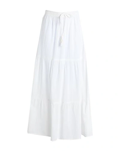 Vero Moda Woman Long Skirt White Size Xl Cotton