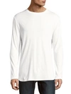 Helmut Lang Brushed Jersey Helmut Long Sleeve Tee In Optic White