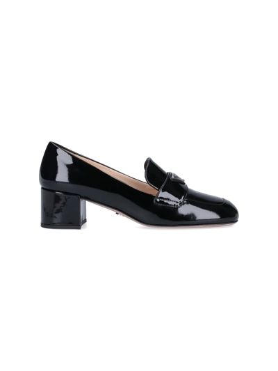Prada Patent Leather Loafers In Black  