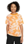 Nike Kids' Dri-fit Multi+ Training T-shirt In Vivid Orange/ White