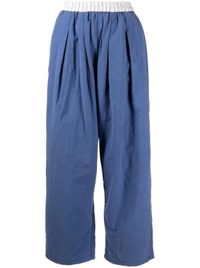 Maison Margiela 露踝垮裤 In Blue