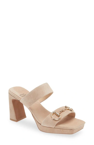 Jeffrey Campbell Danity Sandal In Natural Suede Gold