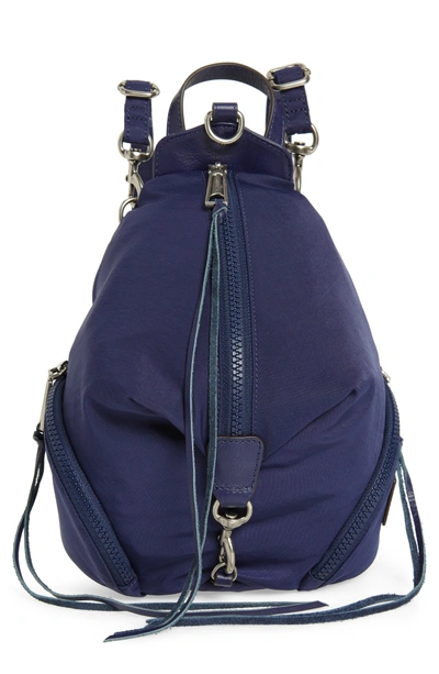 Rebecca Minkoff Mini Julian Nylon Convertible Backpack - Blue In True Navy