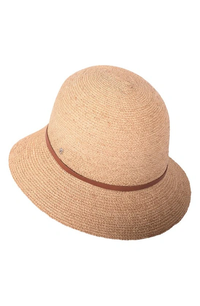 Helen Kaminski Raffia Cloche - Brown In Natural Tan