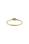 Wwake Double Stone Ring In Gold