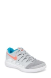 Nike Air Zoom Vapor X Tennis Shoe In Wolf Grey/ Hot Lava