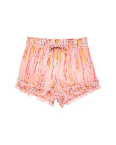 Vintage Havana Kids'  Fruity Dye Fringe Detail Short In Pink