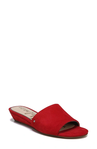 Sam Edelman Liliana Slide Sandal In Red Suede