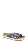 Band Of Gypsies Move Over Slide Sandal In Floral Blue