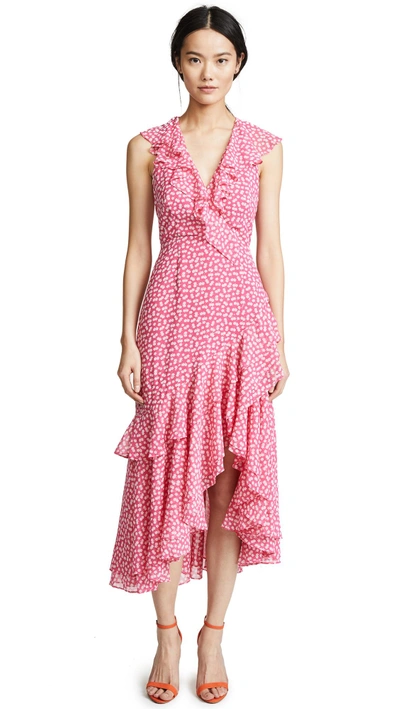 C/meo Collective Be About You Midi Dress In Magenta Daisy