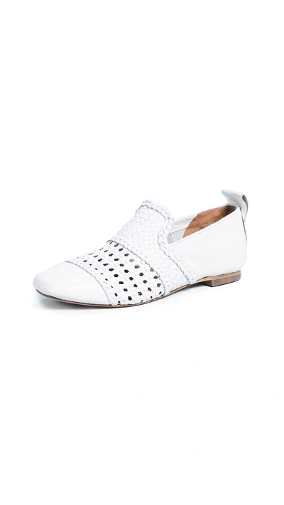 Hudson London Chilli Loafers In White