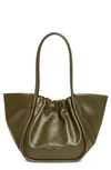 Proenza Schouler Large Ruched Tote In 324 Olive
