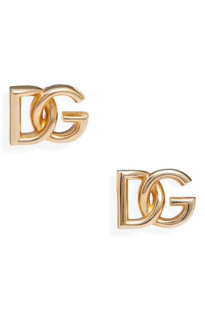Dolce & Gabbana Dg Stud Earrings In Gold