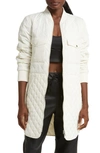 Zella Quilted Recycled Polyester Jacket In Ivory Egret