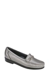 Sas Metro Metallic Loafer In Pewter