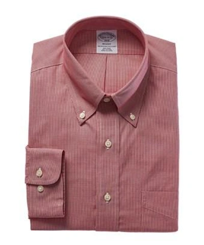 Brooks Brothers 1818 Regent Fit Dress Shirt In Red