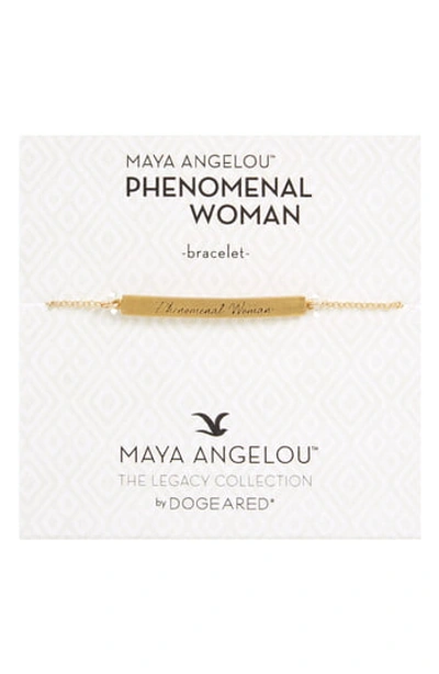 Dogeared Legacy Collection - Phenomenal Women Bar Bracelet In Gold
