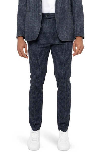 Pino By Pinoporte Sport Check Slim Fit Pants In Navy