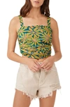 Free People All Tied Up Crop Tank In Tropical Combo