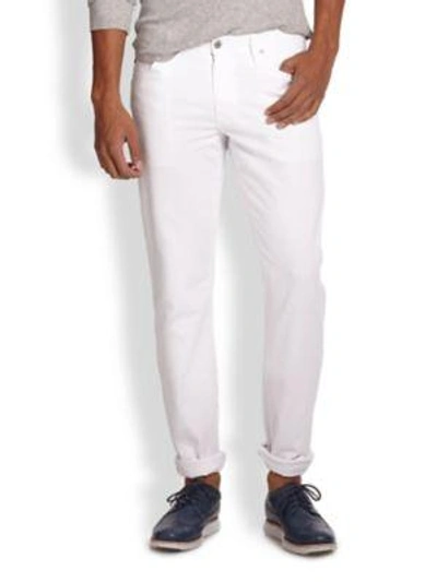 Ag The Graduate Tailored-fit Jeans In White