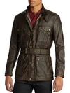 Belstaff Classic Roadmaster Waxed Cotton Jacket In Olive