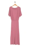 Go Couture Dolman Sleeve Maxi Dress In Mauve Rose