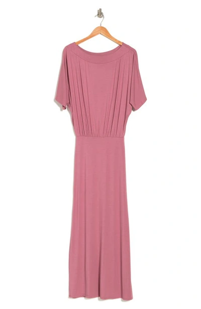 Go Couture Dolman Sleeve Maxi Dress In Mauve Rose