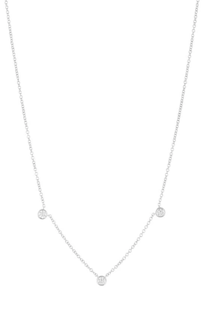Bony Levy 18k Gold Diamond Station Necklace In 18k White Gold