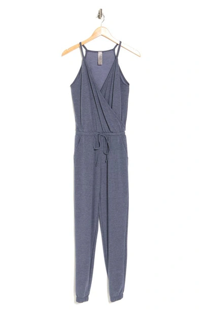 Go Couture Drawstring Sleeveless Jumpsuit In Navy