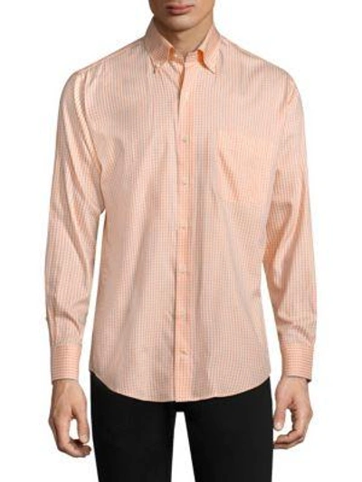 Peter Millar Crown Gingham Button-down Shirt In Dreamsicle