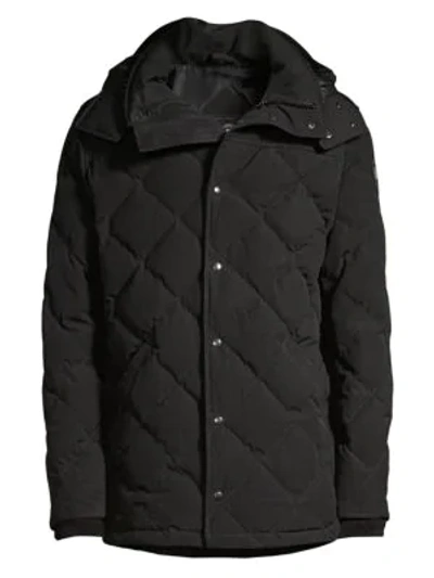 Canada Goose Webster Duck Down Hooded Coat In Black