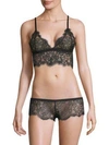 Les Coquines Sydney Long Line Triangle Bra In Noir