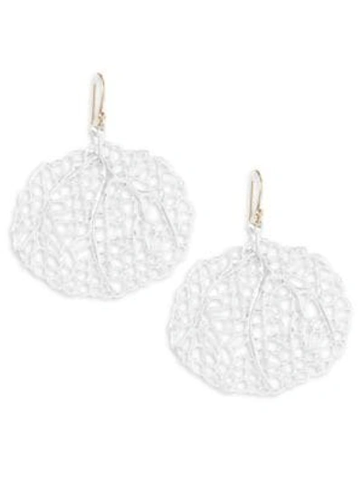 Annette Ferdinandsen Women's Ocean Sterling Silver Small Sea Fan Earrings In White