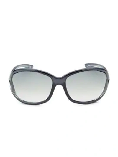 Tom Ford Jennifer 61mm Rectangular Sunglasses In Dark Grey Lens