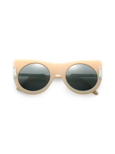 Stella Mccartney Chunky 50mm Cat's-eye Sunglasses In Nude