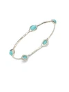 Ippolita Sterling Silver Rock Candy Turquoise & Rock Crystal Doublet Bangle Bracelet