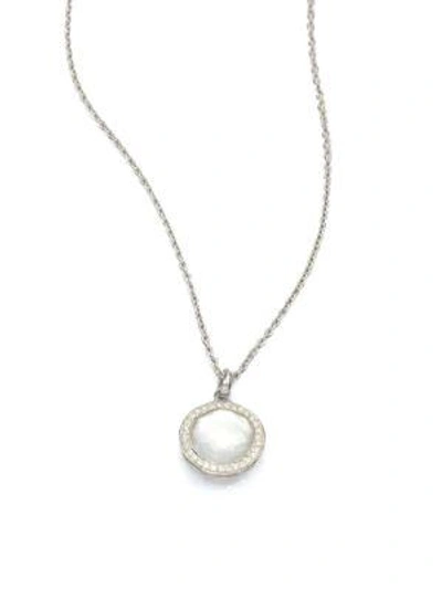 Ippolita Women's Lollipop Small Sterling Silver, Mother-of-pearl & Diamond Necklace In Silver/pearl