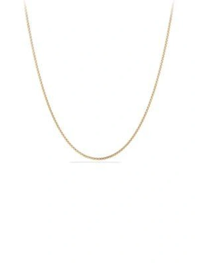 David Yurman Box Chain Necklace In 18k Gold