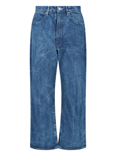 Auralee Blue Faded Denim Jeans