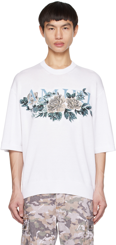 Amiri White Floral T-shirt