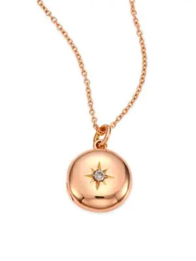 Astley Clarke Women's Diamond & 14k Rose Gold Small Astley Locket Necklace