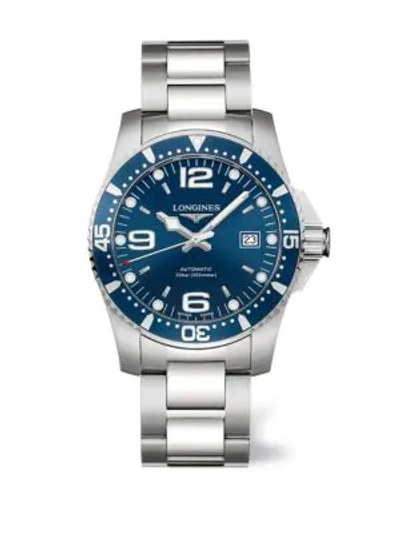 Longines Hydroconquest 41mm Stainless Steel Automatic Bracelet Watch In Blue Silver