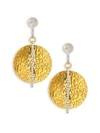 Gurhan Women's Lush Diamond, 24k Yellow Gold & 18k White Gold Drop Earrings