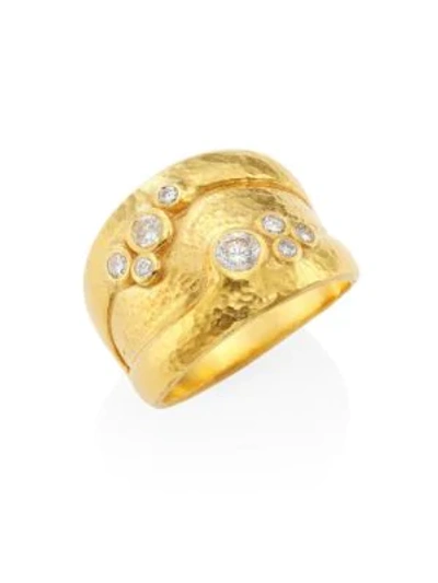 Gurhan Pointelle Diamond & 22-24k Yellow Gold Ring