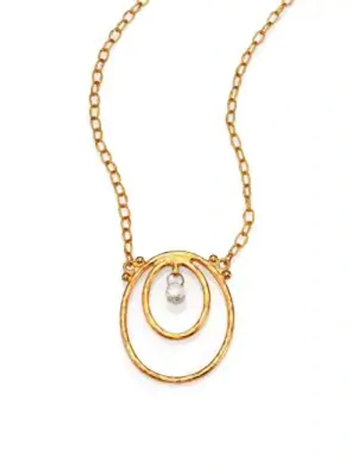 Gurhan Hoopla Diamond & 24k Yellow Gold Pendant Necklace