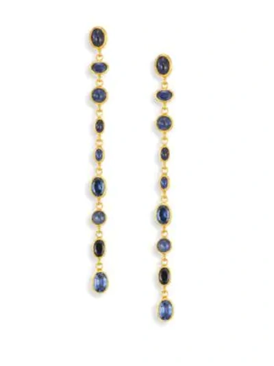 Gurhan Women's Amulet Hue Sapphire & 24k Yellow Gold Long Drop Earrings In Gold Sapphire