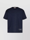 Valentino Cotton T-shirt With Maison  Tailoring Label In Navy