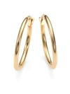 Roberto Coin Women's 18k Yellow Gold Oval Hoop Earrings/1"