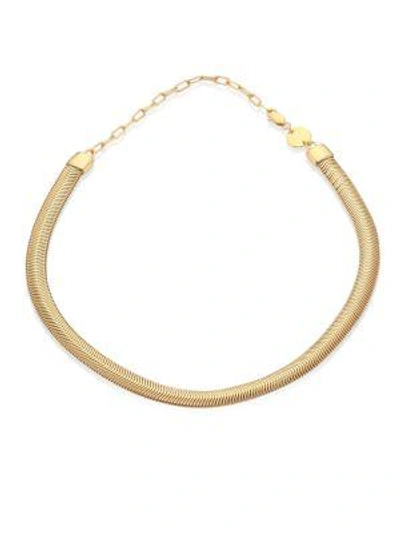 Jennifer Zeuner Jewelry Della Snake Chain Choker In Gold