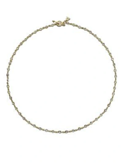 Temple St Clair Classic White Sapphire & 18k Yellow Gold Station Necklace